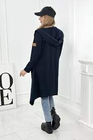 Dámský kardigan s kapucí černý - Kesi - Dámské oblečení svetry