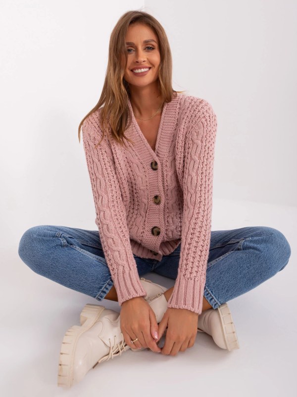 Dámský svetr Jumper BA SW 8001-1.82P růžový - FPrice - Dámské oblečení svetry