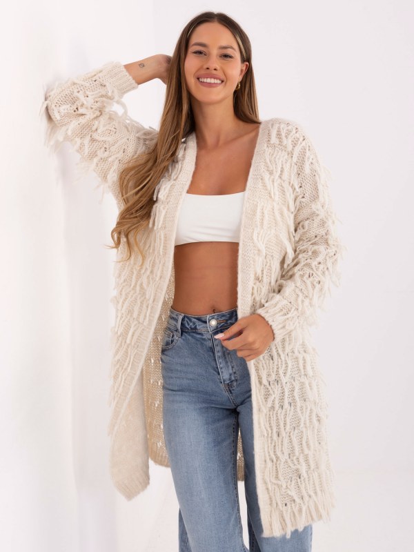 Dámský svetr Jumper MI SW 0820.85 Světle béžový - FPrice - Dámské oblečení svetry