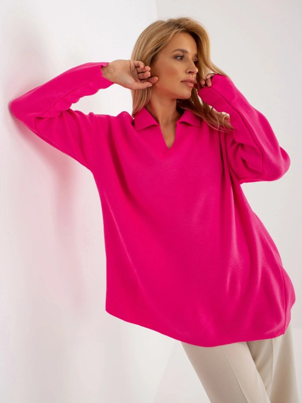 Dámský svetr LC SW 2261 .00P fluo růžová - FPrice