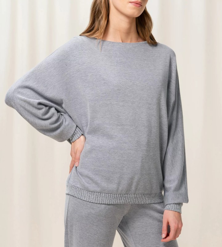 Dámský svetr Thermal SWEATER šedý - Dámské oblečení svetry