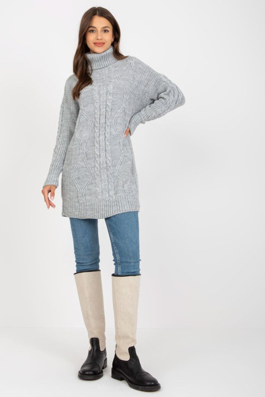 Dlouhý svetr model 170561 Rue Paris - Dámské oblečení svetry
