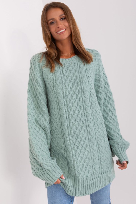 Dlouhý svetr model 185745 AT - Dámské oblečení svetry