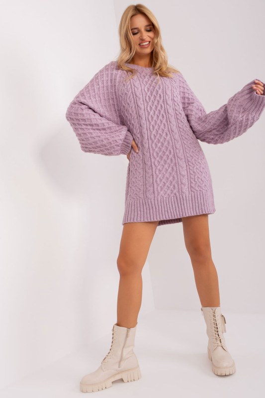 Dlouhý svetr model 185746 AT - Dámské oblečení svetry