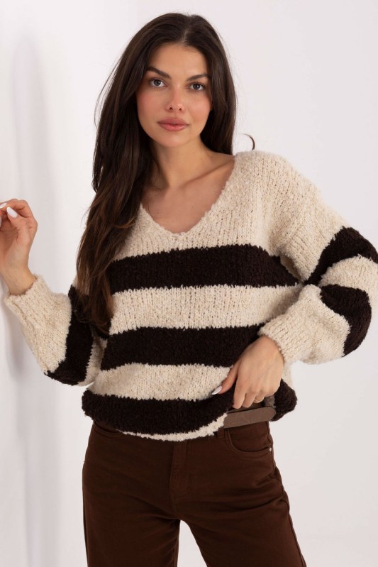Svetr s proužky model 221551 Italy Moda