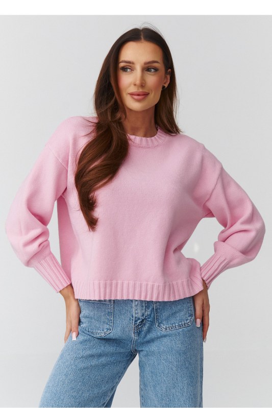 Svetr oversize model 224105 Makadamia - Dámské oblečení svetry
