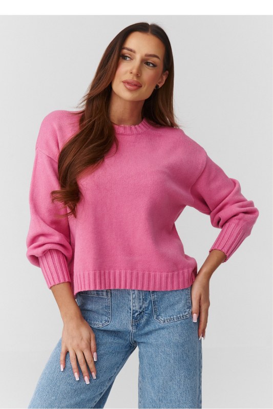 Svetr oversize model 224109 Makadamia - Dámské oblečení svetry