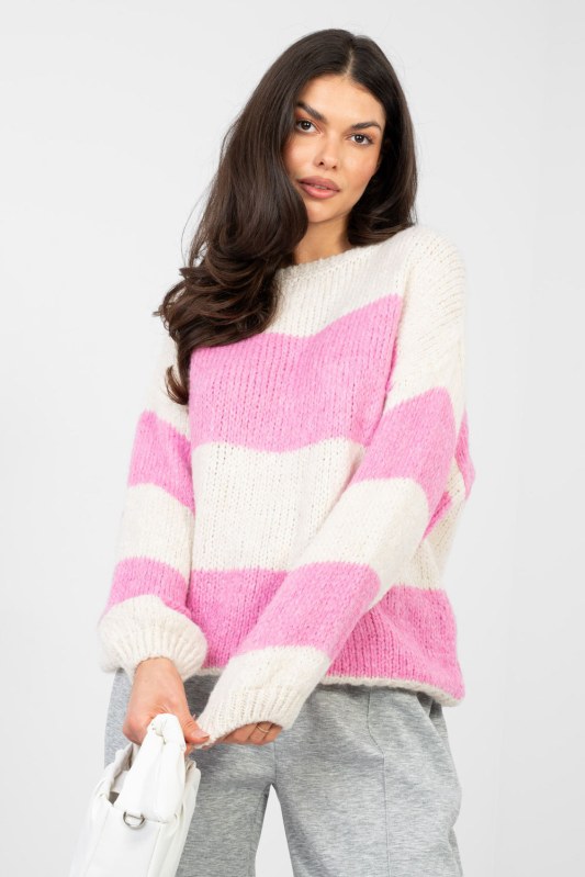 Svetr s proužky model 224390 Italy Moda
