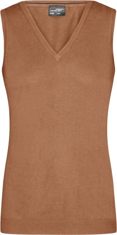 Daiber JN 656 Dámská svetrová vesta s výstřihem do V 02.0656 camel