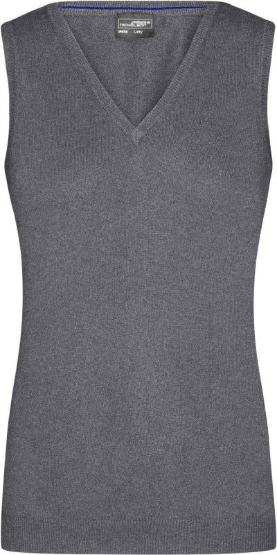 Daiber JN 656 Dámská svetrová vesta s výstřihem do V 02.0656 grey heather