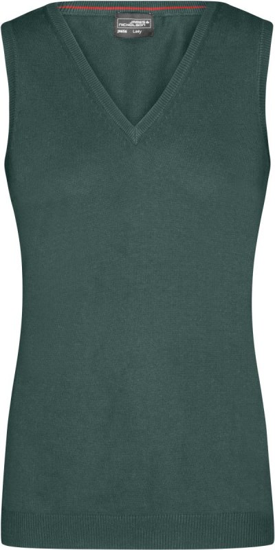 Daiber JN 656 Dámská svetrová vesta s výstřihem do V 02.0656 forest green