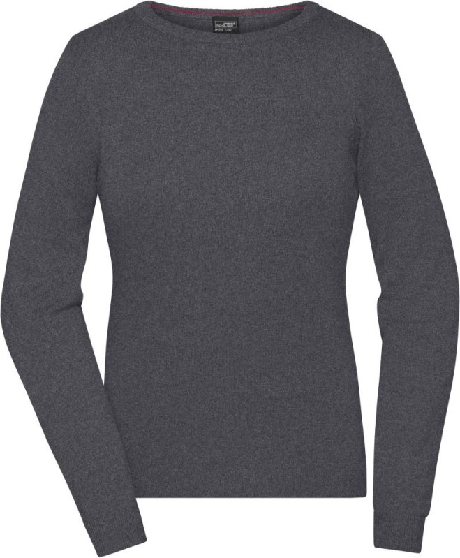 Daiber JN 1313 Dámský svetr s kulatým výstřihem 02.1313 anthracite melange