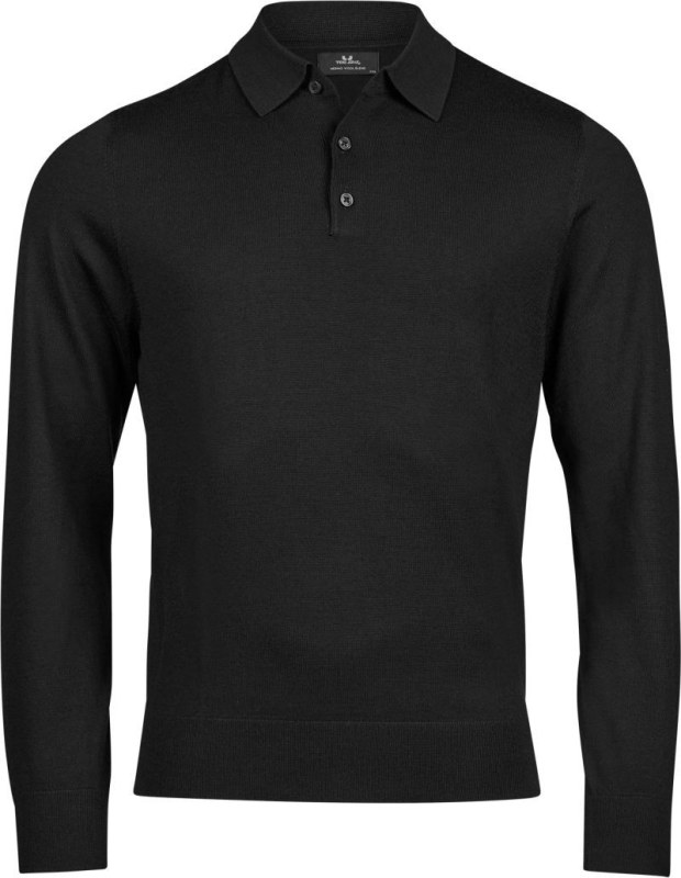 Tee Jays TJ 6002 Polo pletený svetr 18.6002 black
