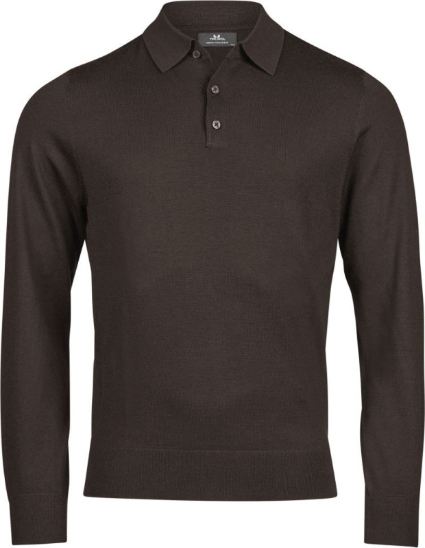 Tee Jays TJ 6002 Polo pletený svetr 18.6002 mocha