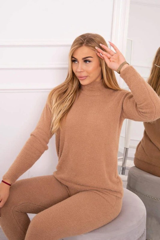 Dvoudílný svetrový set alpaka velbloudí