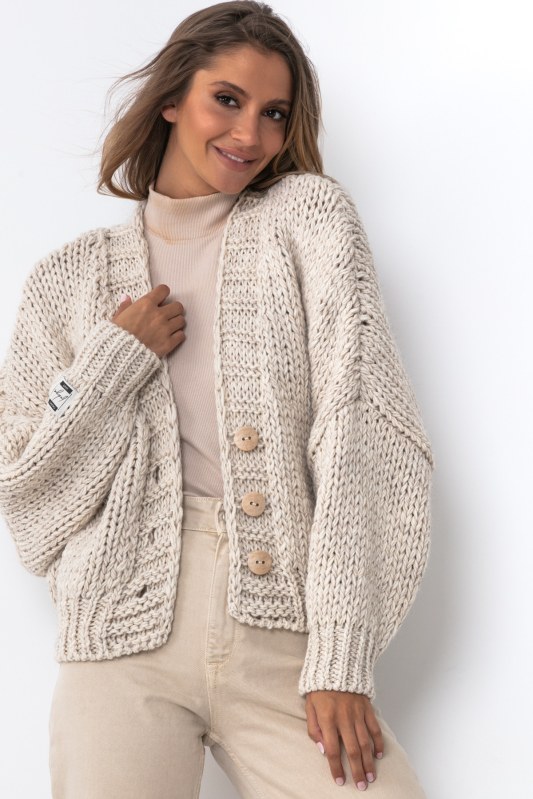 Fobya Cardigan F1501 Beige - Dámské oblečení svetry