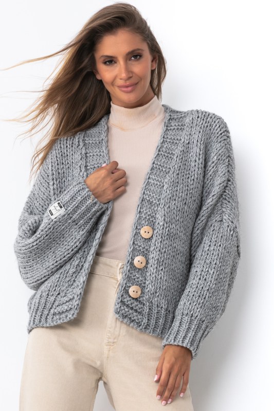 Fobya Cardigan F1501 Grey - Dámské oblečení svetry