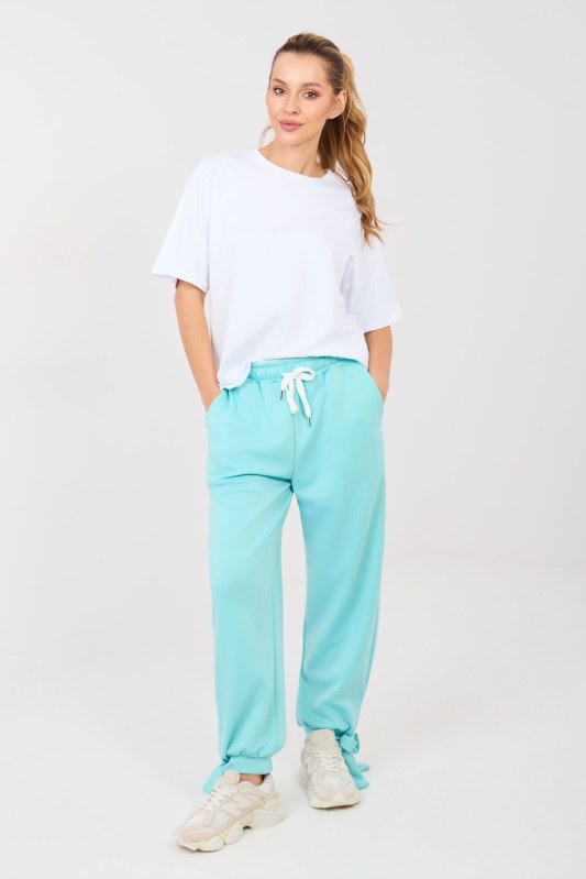 Teplákové kalhoty s vysokým pasem model 223468 Italy Moda