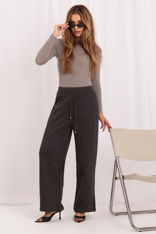 Teplákové kalhoty s vysokým pasem model 230884 Italy Moda