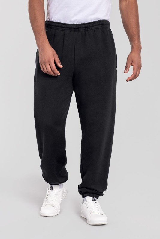 Fruit of the Loom Iconic Premium Elasticated Cuff Jog Pants Tepláky z těžké bavlny 16.4056 black