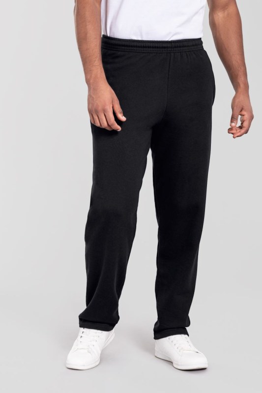 Fruit of the Loom Iconic 250 Open Hem Jog Pants Tepláky 16.4064 black - Dámské oblečení tepláky