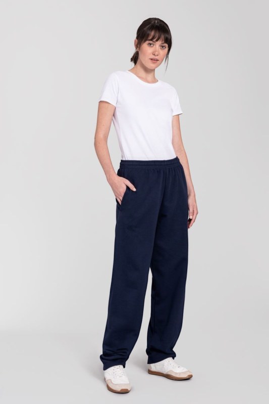 Fruit of the Loom Iconic 250 Open Hem Jog Pants Tepláky 16.4064 deep navy - Dámské oblečení tepláky