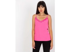Dámský top s krajkou LK TP 507650 3.04P Tmavě růžový - FPrice