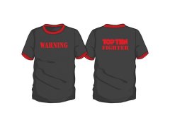 TOP TEN "WARNING" tričko XL černá