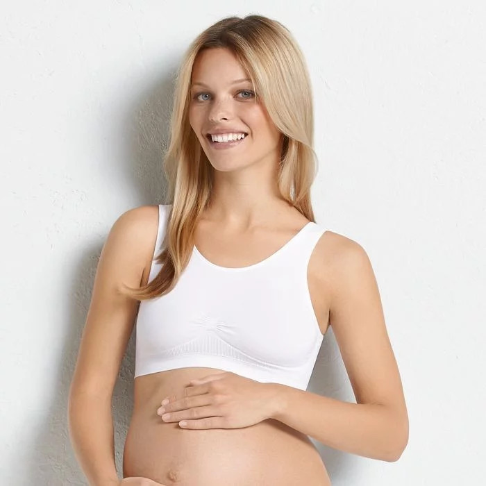Dámský těhotenský top Seamless 5100 Bílá 006 - Anita - Dámské oblečení tílka a&nbsp;topy