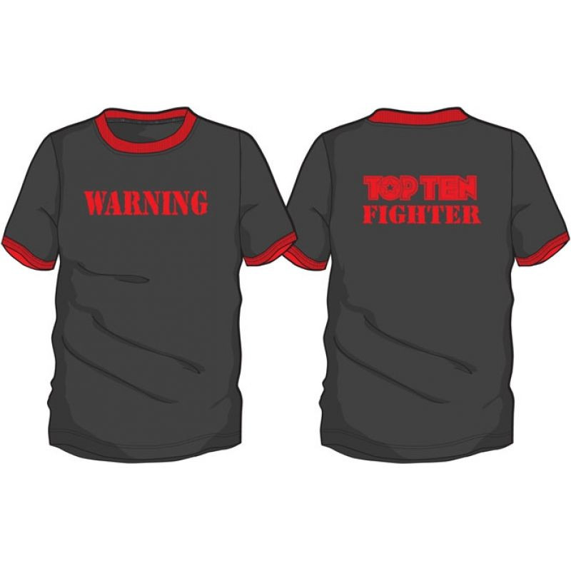 TOP TEN "WARNING" tričko XL černá - Dámské oblečení tílka a&nbsp;topy