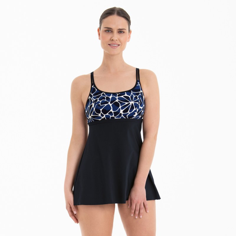 Style Jena Top Care-tankini-horní díl 6571-1 schwarz/pool blue - Anita Care