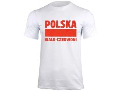 Unisex tričko Polsko 337914 Bílá s červenou - GEFFER