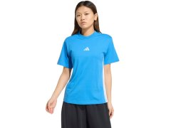Dámské bavlněné tričko adidas Essentials 3-Stripes světle modrá KC5197