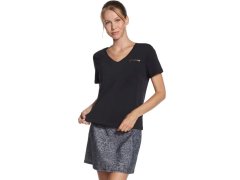 Tričko Skechers Signature s výstřihem do V TP167-BLK, černé, velikost L