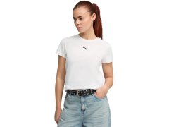 Dámské tričko Puma Ess Centered Cat Logo Tee, bílé, 692916 02