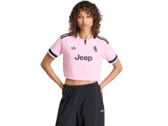 Dámské tričko adidas Juventus 26/27 Away Cropped Jersey, růžovo-černé, KB8842