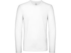 B&C #E150 LSL Tričko s dlouhým rukávem 01.005T white