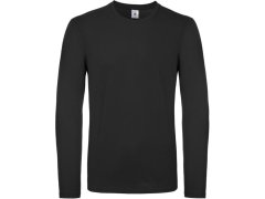 B&C #E150 LSL Tričko s dlouhým rukávem 01.005T black