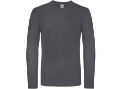 B&C #E150 LSL Tričko s dlouhým rukávem 01.005T dark grey