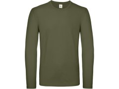 B&C #E150 LSL Tričko s dlouhým rukávem 01.005T urban khaki