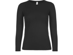 B&C #E150 LSL /women Dámské tričko s&nbsp;dlouhým rukávem 01.006T black