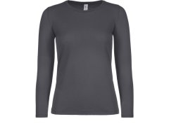 B&C #E150 LSL /women Dámské tričko s&nbsp;dlouhým rukávem 01.006T dark grey