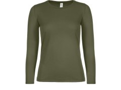 B&C #E150 LSL /women Dámské tričko s&nbsp;dlouhým rukávem 01.006T urban khaki