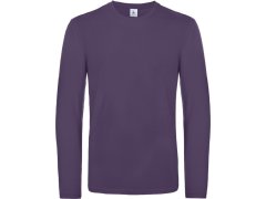 B&C #E190 LSL Tričko s&nbsp;dlouhým rukávem z&nbsp;těžké bavlny 01.007T urban purple