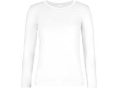 B&C #E190 LSL /women Dámské tričko z&nbsp;těžké bavlny s&nbsp;dl. rukávem 01.008T white