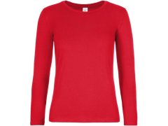 B&C #E190 LSL /women Dámské tričko z těžké bavlny s dl. rukávem 01.008T red