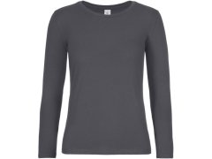 B&C #E190 LSL /women Dámské tričko z&nbsp;těžké bavlny s&nbsp;dl. rukávem 01.008T dark grey
