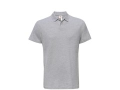 B&C ID.001 Piqué polo 01.ID01 heather grey
