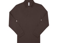 B&C My Polo 180 LSL Piqué polo s dlouhým rukávem 01.U425 roasted coffee