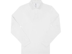 B&C My Polo 210 LSL Piqué polo s dlouhým rukávem z těžké bavlny 01.U427 white